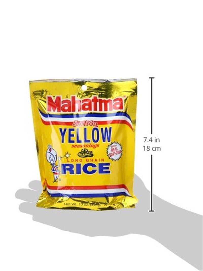 Yellow Seasonings & Long Grain Rice, Gluten - Free, Non - Gmo, Vegan, 10 Oz Bag - WORLD TIME VISITS